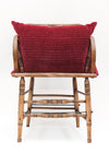 CUSHION VELVET STITCHED BERRY
