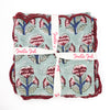 NAPKIN PETAL PARADE AQUA