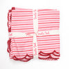 NAPKIN PAINTED STRIPE PINK