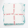 SCALLOPED NAPKIN AQUA