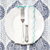 SCALLOPED NAPKIN AQUA