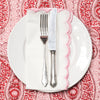 SCALLOPED NAPKIN WHITE/PINK