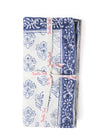PILLOWCASE FRAMED FLOWER BLUE