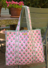 TOTE BAG PETAL GROVE - India Ink Home Decor