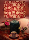 MAHAL FLORAL DRUM L - India Ink Home Decor