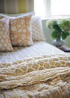 QUILT CORNFLOWER MUSTARD - India Ink Home Decor