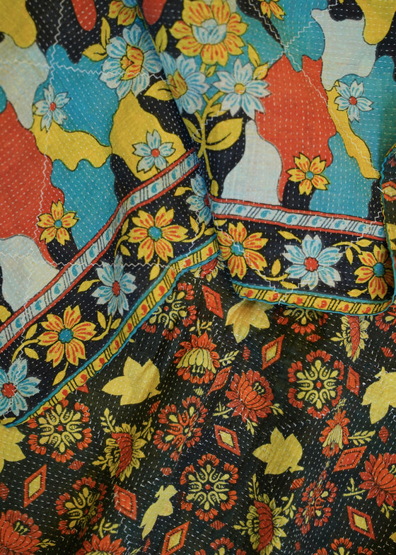 KANTHA VINTAGE INDIAN LOTUS