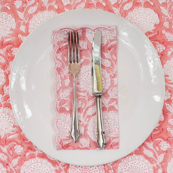 SCALLOPED NAPKIN WALLFLOWER PINK