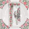 NAPKIN BOMBAY BLOOM AQUA/PINK 50X50