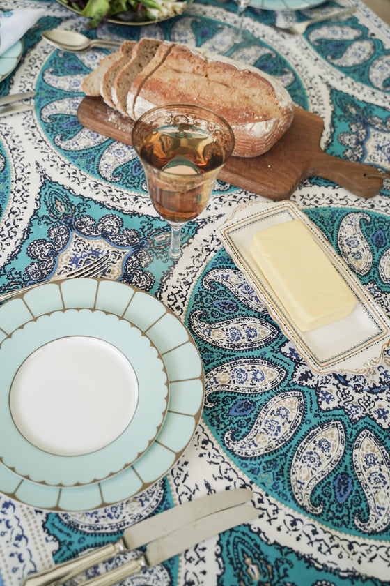 TABLECLOTH MANDALA BLUE