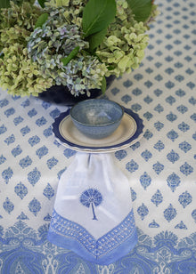  TABLECLOTH PAISLEY CASCADE BLUE