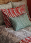 PILLOWCASE SET PRETTY DAISY RED - India Ink Home Decor