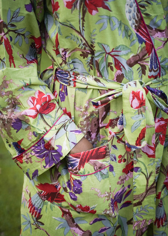 KIMONO BIRD OF PARADISE LIME