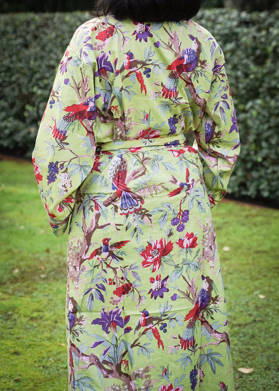 KIMONO BIRD OF PARADISE LIME