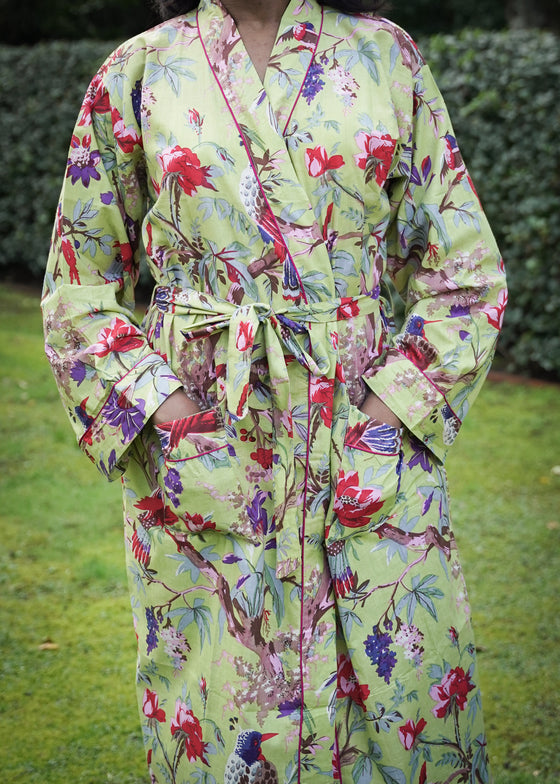 KIMONO BIRD OF PARADISE LIME