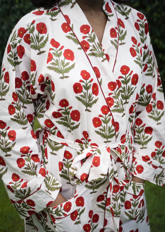 KIMONO MARIGOLD BUSH RED
