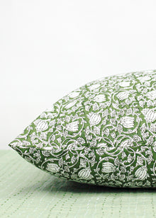  PILLOWCASE CLIMBING ROSE GREEN