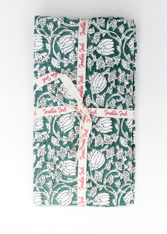 PILLOWCASE CLIMBING ROSE AQUA
