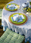 TABLECLOTH ROUND DELICATE PAISLEY BLUE