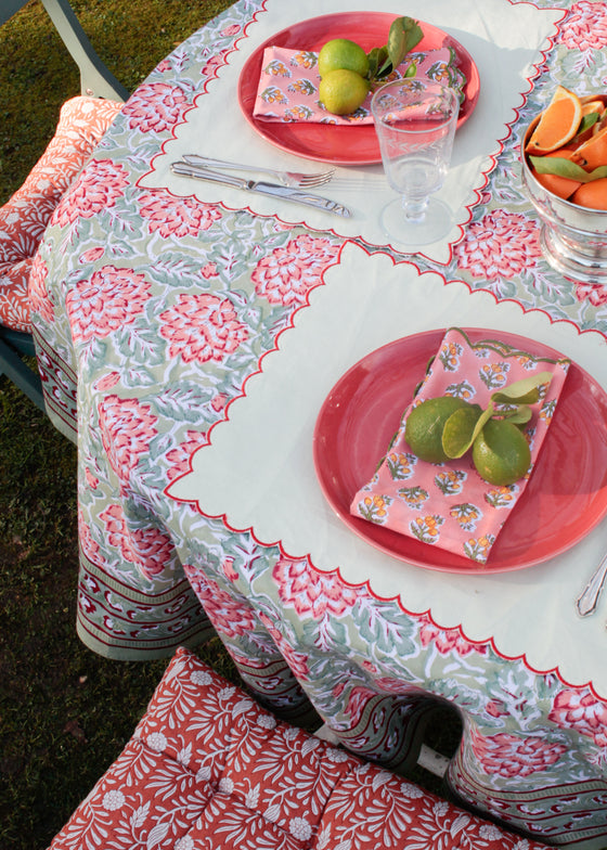 TABLECLOTH ROUND PRETTY PHOOL GREEN