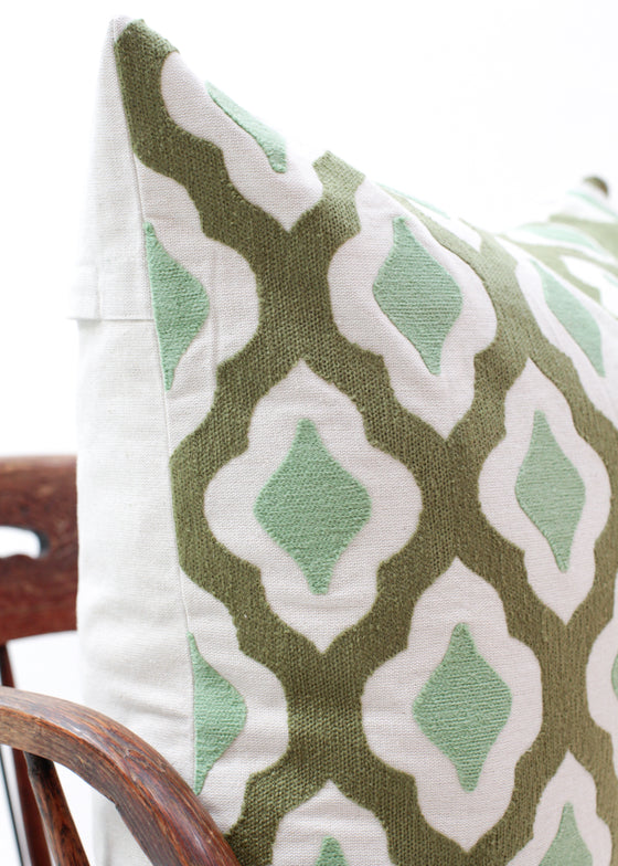 TWO TONE FULLARD MISTY GREEN 60X60