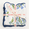 NAPKIN HAPPY GARDEN BLUE - India Ink Home Decor
