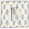 NAPKIN HAPPY GARDEN BLUE - India Ink Home Decor