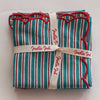 NAPKIN PAINTED STRIPE AQUA