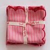 NAPKIN PAINTED STRIPE PINK