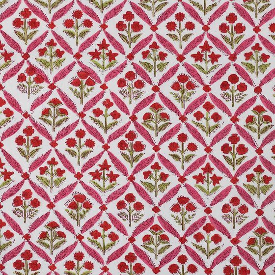NAPKIN FLORAL FORTRESS PINK 45X45