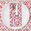 NAPKIN FLORAL FORTRESS PINK 45X45
