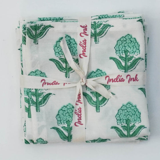 NAPKIN MARIGOLD BUD AQUA