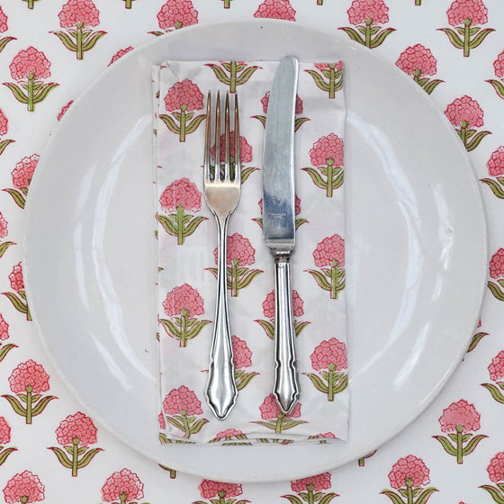 NAPKIN MARIGOLD BUD PINK