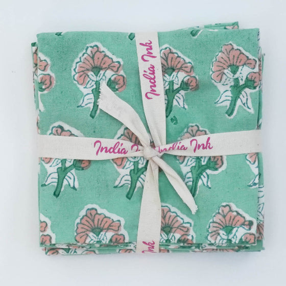 NAPKIN PETAL AQUA 45X45