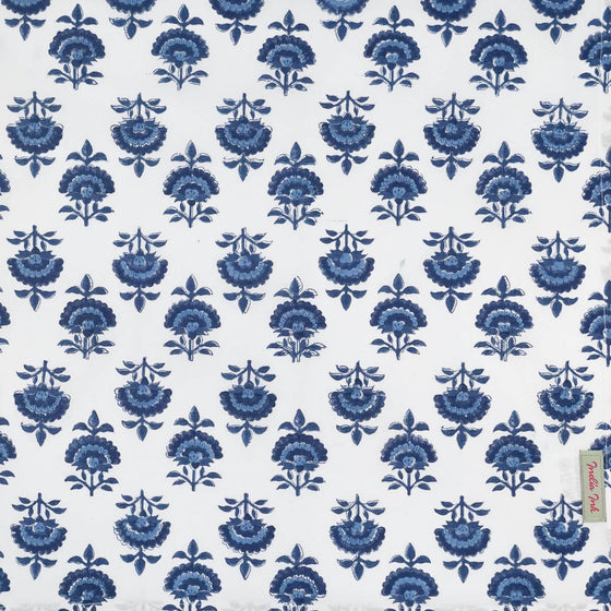 NAPKIN LOTUS FAN BLUE