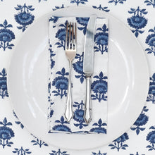  NAPKIN LOTUS FAN BLUE