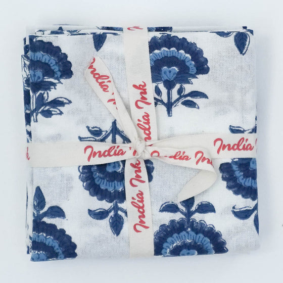 NAPKIN LOTUS FAN BLUE