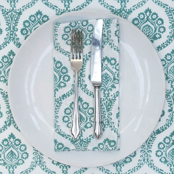 NAPKIN TEMPLE DOME AQUA