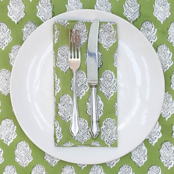 NAPKIN DAISY BLISS GREEN 45X45