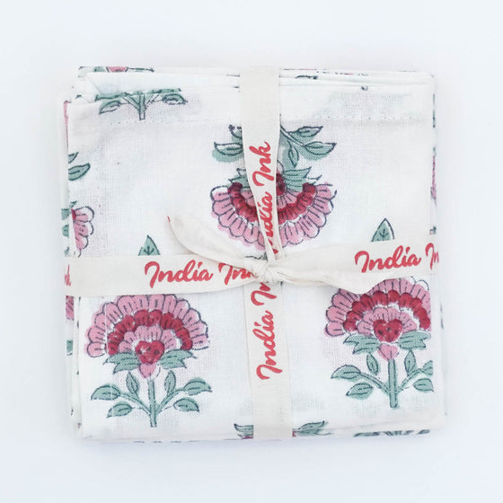 NAPKIN LOTUS FAN PINK