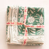NAPKINS SET GARDEN BLOCK AQUA - India Ink Home Decor