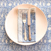 NAPKINS SET GARDEN BLOCK BLUE - India Ink Home Decor