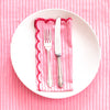 NAPKIN PAINTED STRIPE PINK