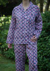 PAJAMA SET NAVY MARIGOLD - India Ink Home Decor