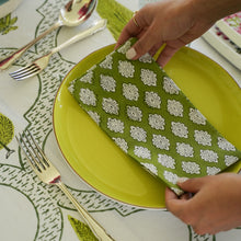  NAPKINS SET FULLARD GREEN - India Ink Home Decor