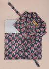 PAJAMA SET NAVY MARIGOLD - India Ink Home Decor