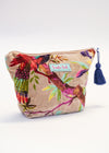 VELVET POUCH PARADISE BIRD OATMEAL