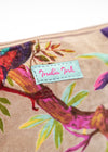 VELVET POUCH PARADISE BIRD OATMEAL