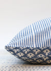 PILLOWCASE BUTI BUD DENIM - India Ink Home Decor