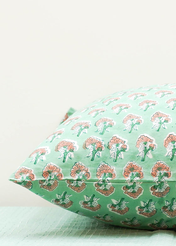 PILLOWCASE PETAL AQUA